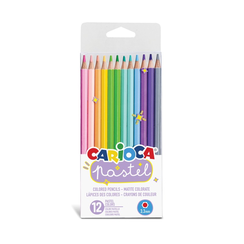 Creion color 12 culori pastel CARIOCA